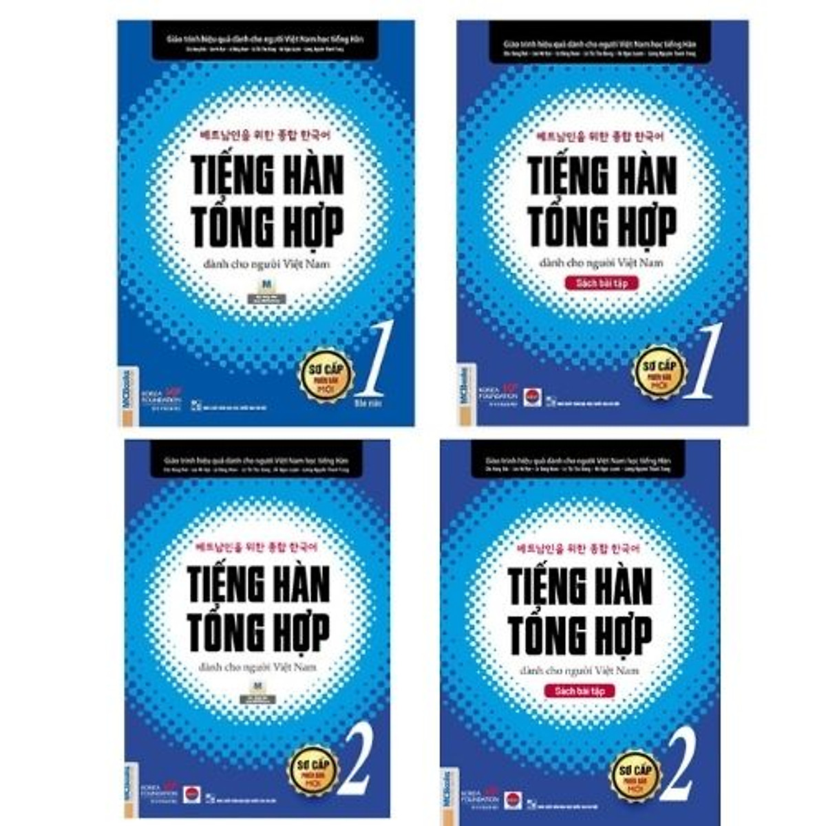 Combo Tiếng Hàn Tổng Hợp Dành Cho Người Việt Nam Sơ Cấp (4 Cuốn) - bản 2 màu