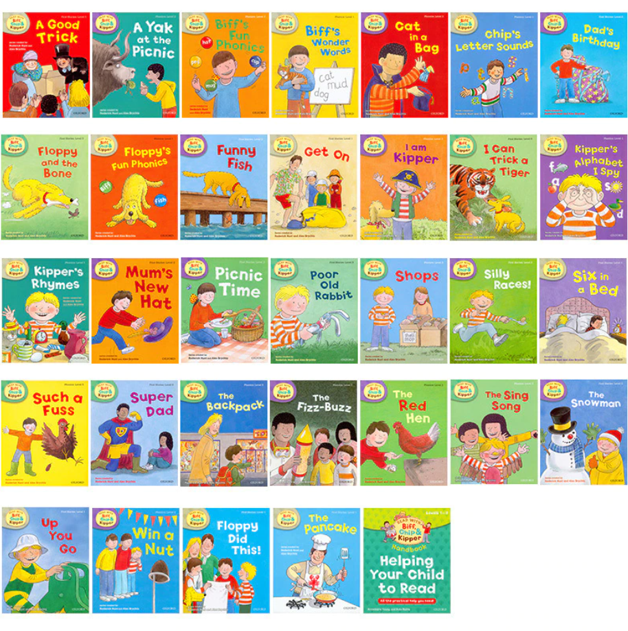 Oxford Reading Tree (Level 1 - 3): Biff, Chip &amp; Kipper - 33 Books + File Nghe | Bản Nhập Khẩu