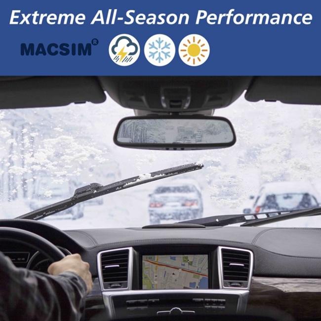 Combo bộ sản phẩm cần gạt nước mưa ô tô Nano Silicon Macsim cho xe Cadillac CTS 2014