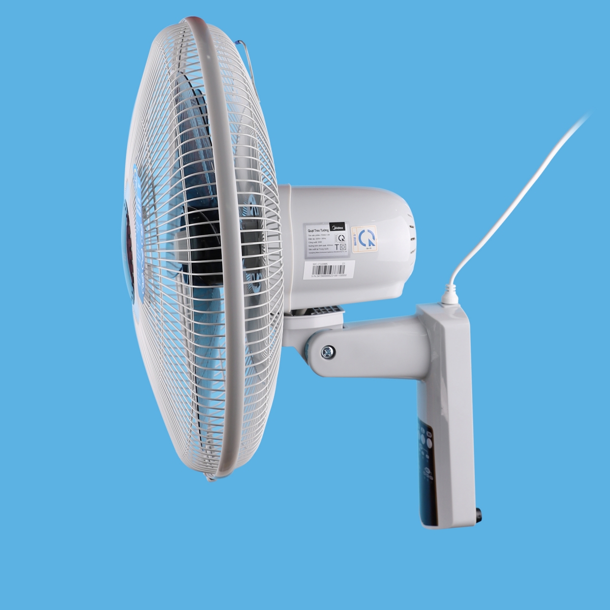 Quạt Treo Tường 3 Cánh Midea FW40-7JR (Quạt Điện Công Suất 55W, Chỉnh Gió 3 Tốc Độ, Có Điều Khiển Từ Xa)