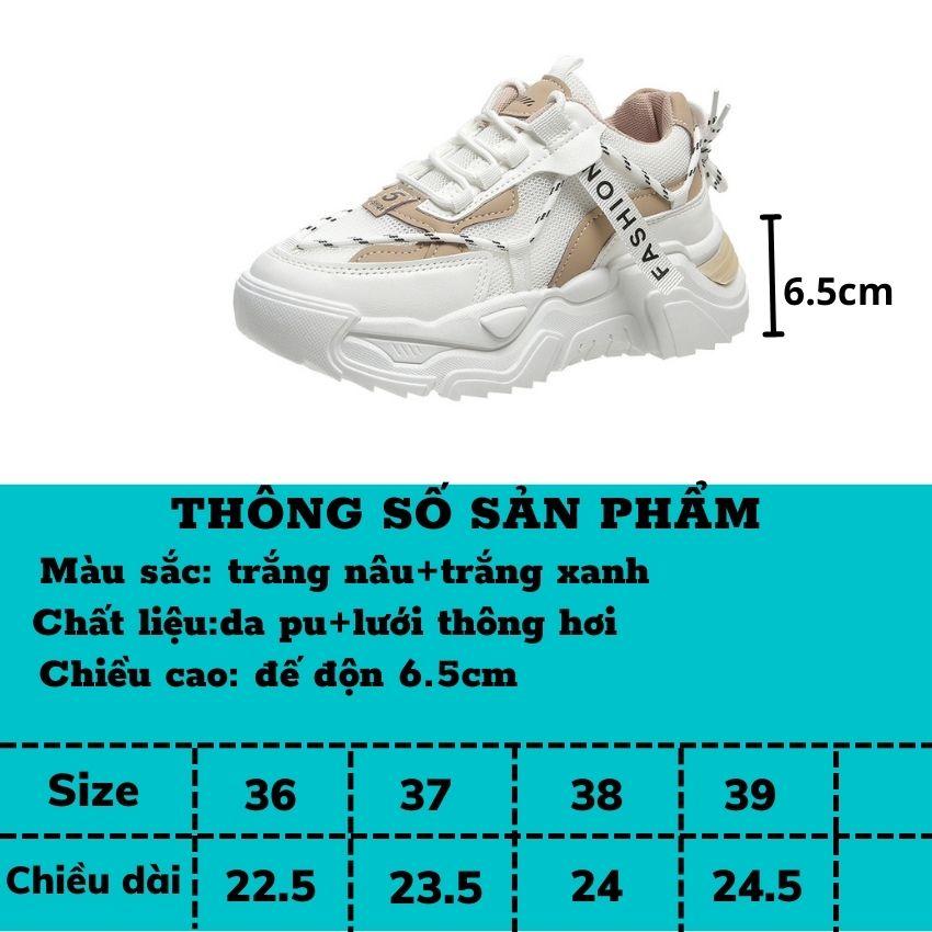 Giày Thể Thao Nữ Độn Đế,Giày Nữ Đế Độn Mẫu Mới Nhất Hiện Nay Kiểu Dáng Hàn Quốc Trẻ Trung Năng Động Đế Cao 6,5cm GTTN28