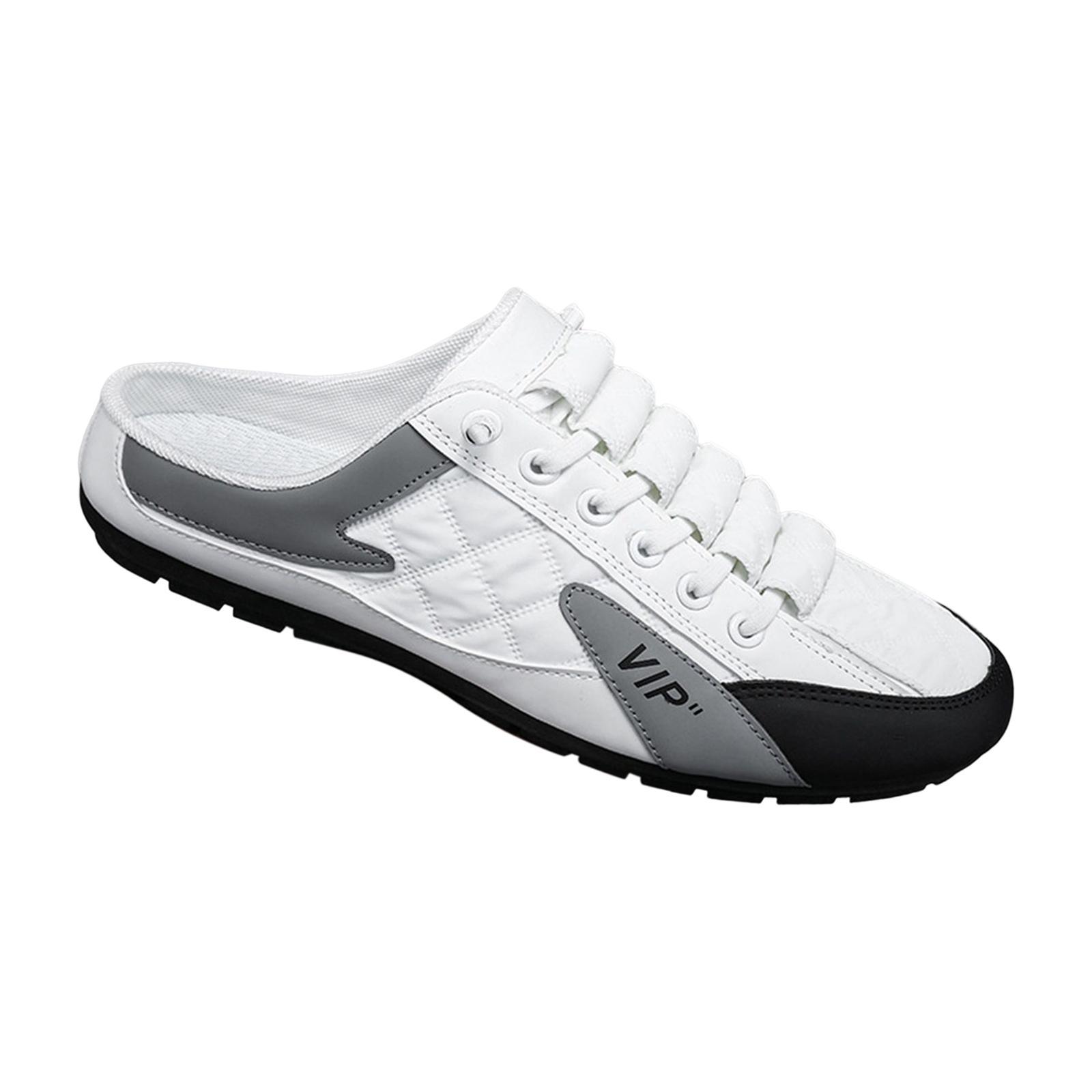 Men Slip on Mule Sneakers Slippers Low Top Work Casual Sports Shoes Loafers
