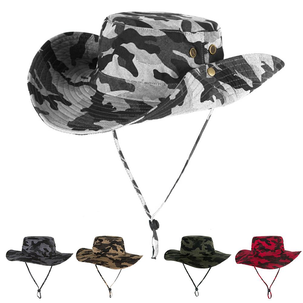 Mũ Boonie Camo Vành Rộng Để Săn Bắn Câu Cá Ngoài Trời Nắng