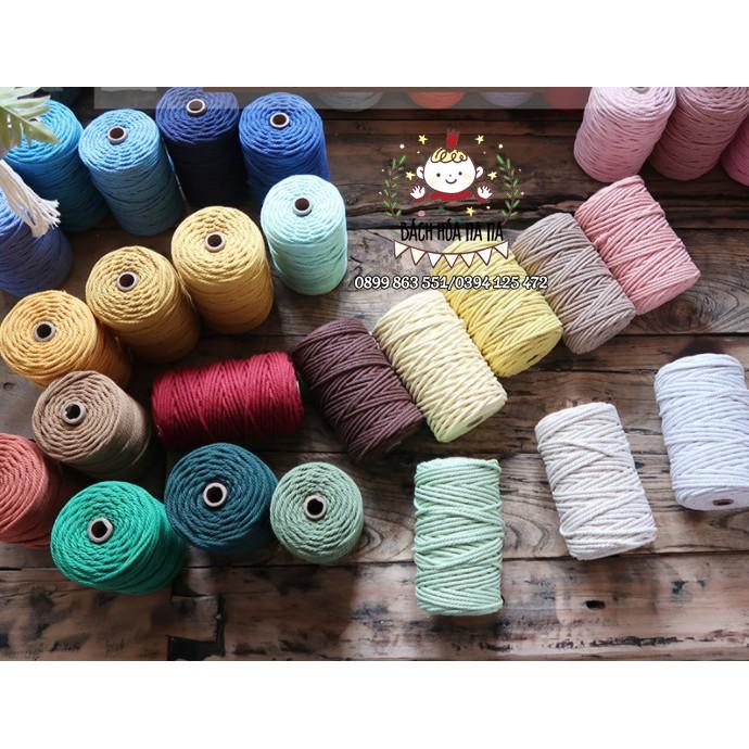 Dây thừng macrame màu 3mm- FULL COLOR - MUA SỈ IB - BÁCH HÓA NA NA