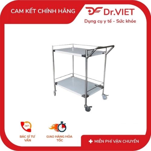 Xe đẩy DCG-38 - 50x80 - 2 tầng - có tay đẩy