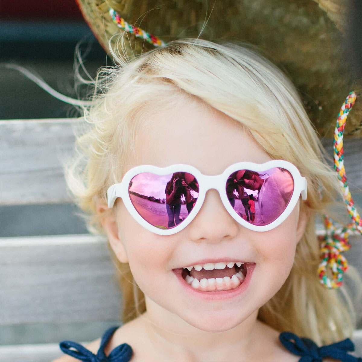 Kính chống tia cực tím có tròng kính phân cực cho bé Babiators – The Sweetheart, tráng gương hồng, 3-5 tuổi