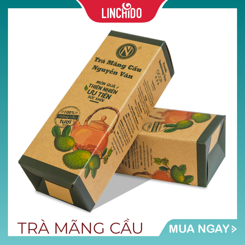 Hình ảnh [ COMBO 5 HỘP ] Trà Mãng Cầu - 100% mãng cầu xiêm tươi sấy khô - Hộp 100 GRAM 