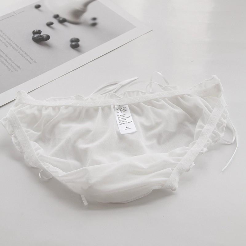 Quần lót ren mỏng phối nơ dây nhún nữ tính sexy gợi cảm S058 Sherry Store