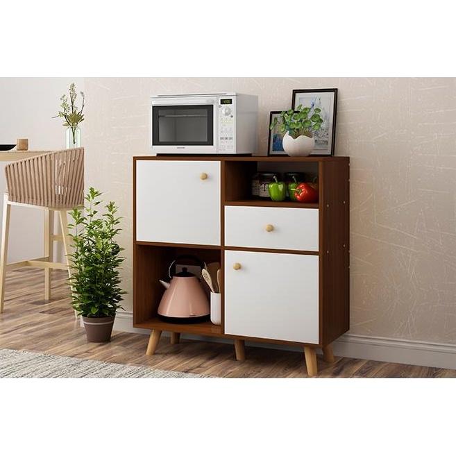 Kệ tủ đựng lò vi sóng đồ nhà bếp đa năng để loại mã KB07 gỗ MDF lõi xanh chống ẩm chống nước cao cấp