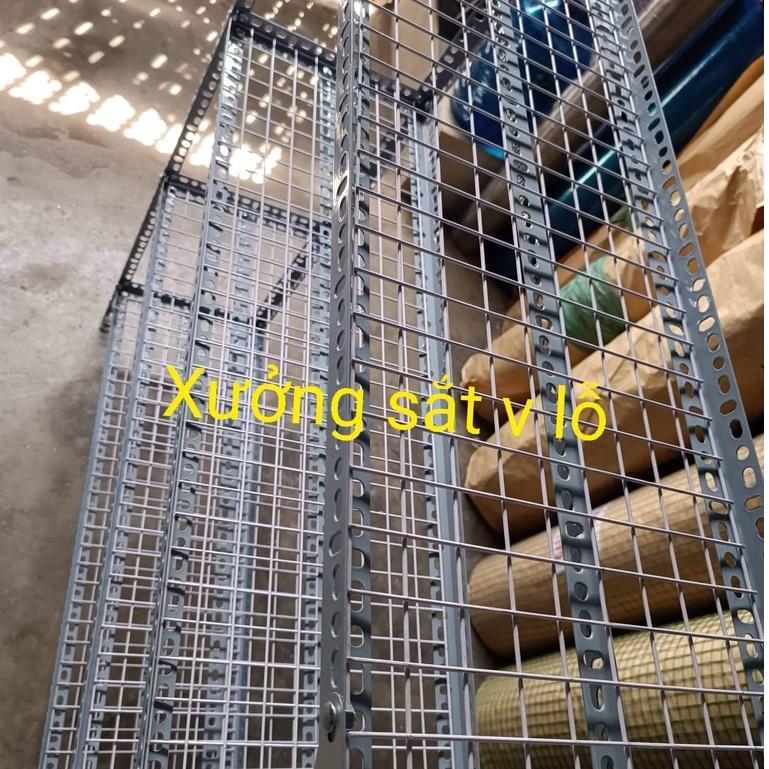 Kệ sắt v Lỗ ( lưới sắt ô vuông) Rộng 40cm x Dài 1M ( cao 60-80-1m-1,2M-1,5M) nhiều tầng