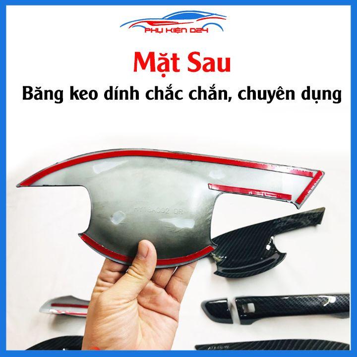 Ốp tay nắm hõm cửa chống trầy Accent 2018-2019-2020-2021 vân carbon/mạ crom bảo vệ cửa xe ô tô