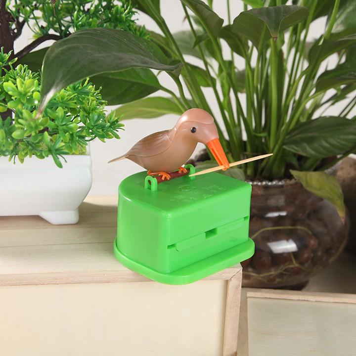 hộp đựng tăm thông minh, hình chim gõ kiến, nhỏ gọn tiện lợi cho mọi gia đình