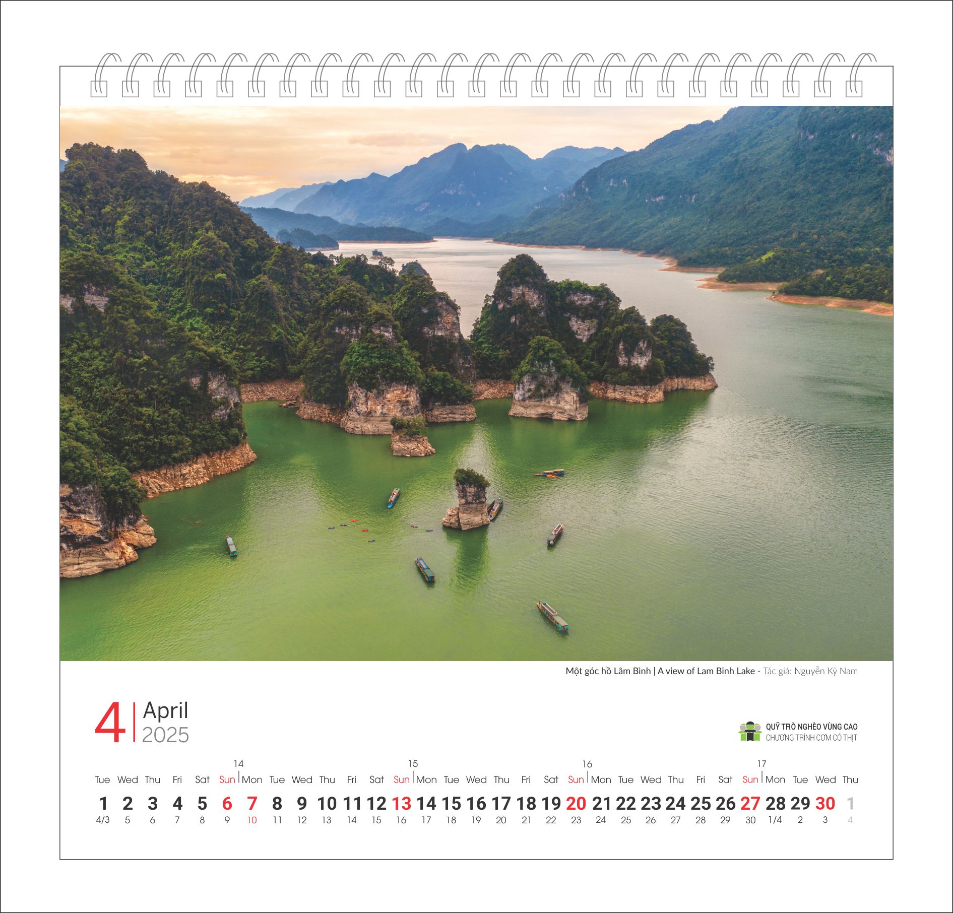 LỊCH BÀN Phong cảnh vùng cao 2025 - Lịch Cơm Có Thịt