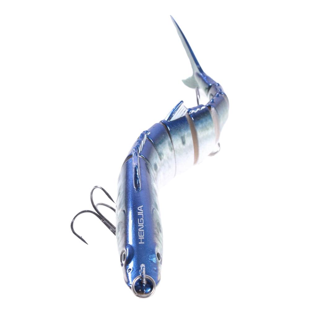 8 Segment Multi Jointed Fishing Lure Bionic Bait Eel Swimbait Blue