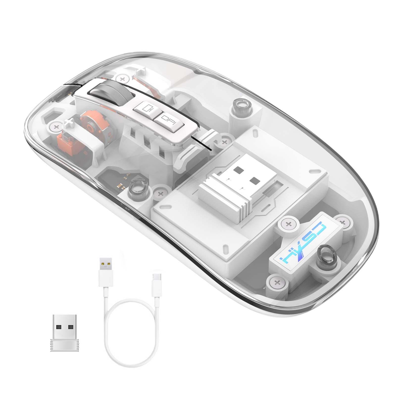 2.4G Wireless Mouse Mute 2.4G BT.1 Mice for Computer Home Use Laptop white