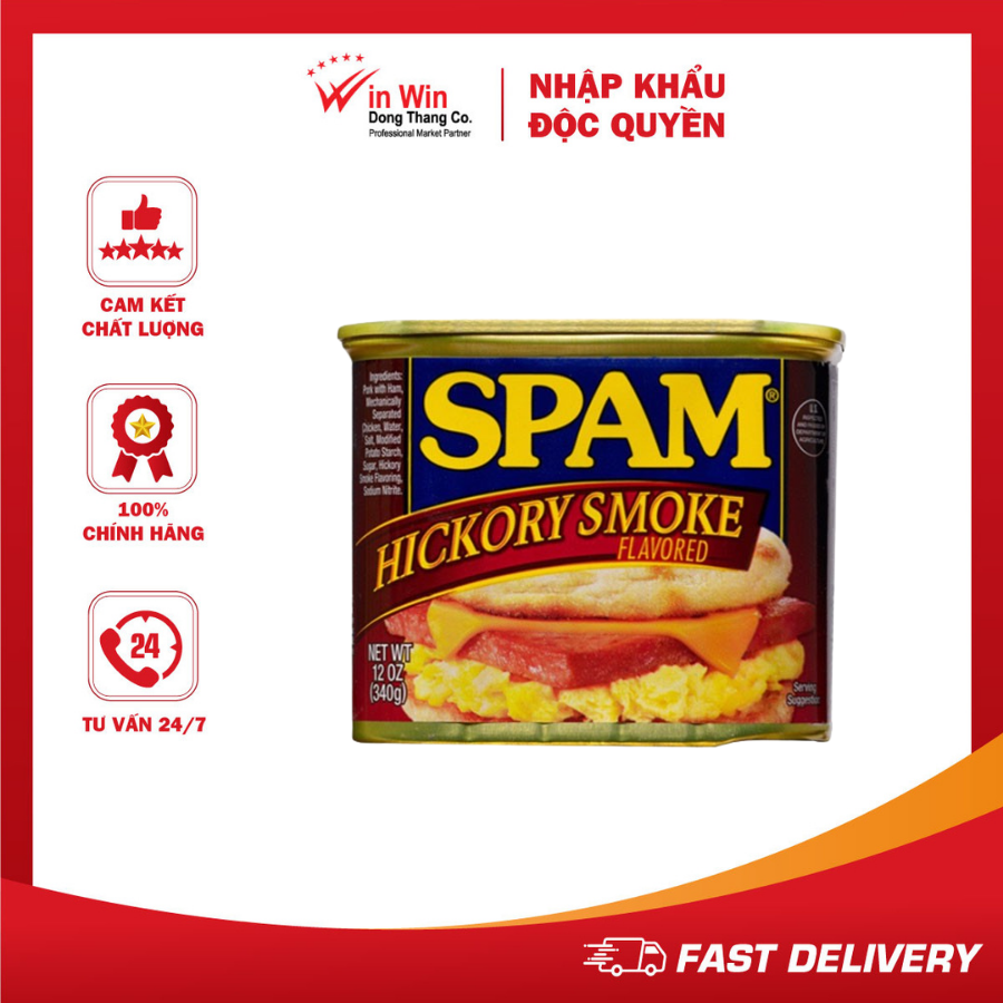 Thịt Hộp Hormel SPAM Smoke Vị Xông Khói 340g (Mỹ)