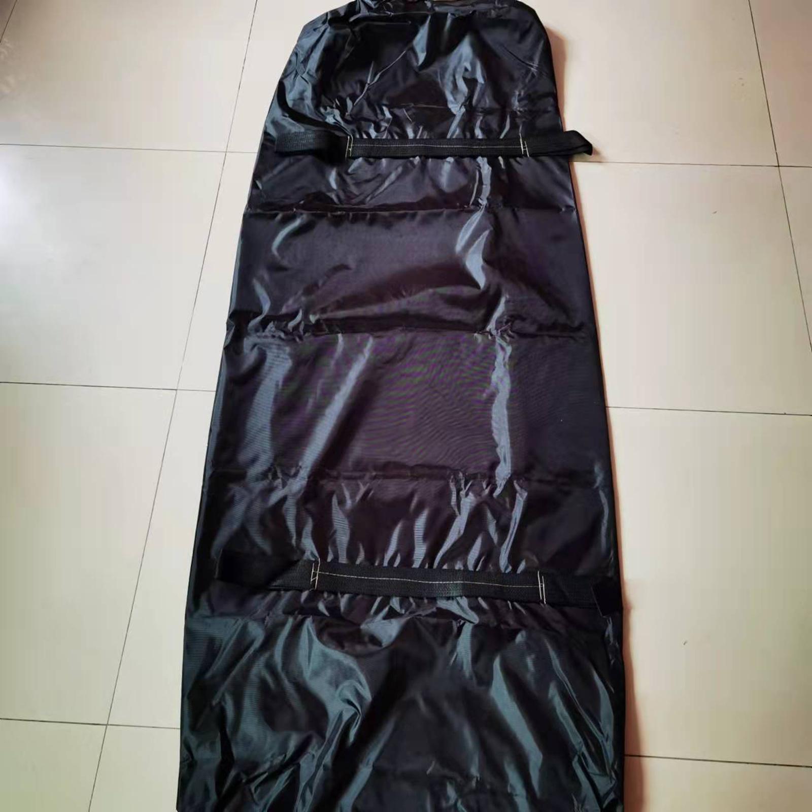 Disposable Body Bag Stretcher Waterproof Portable Black for Hiking Outdoor