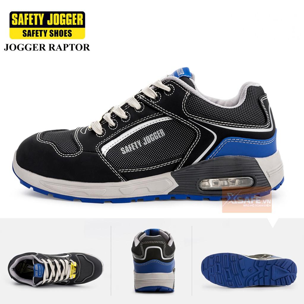 Giày bảo hộ lao động nam Jogger Raptor S1P da nubuck, vải lưới thoáng khí, siêu nhẹ, đệm khí nâng đỡ gót,cấu tạo phi kim