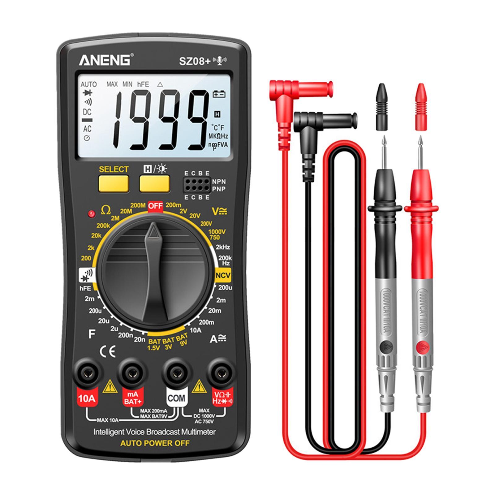 Digital Multimeter Meter Test Handheld Digital Meter Back Light for DC Current  Test