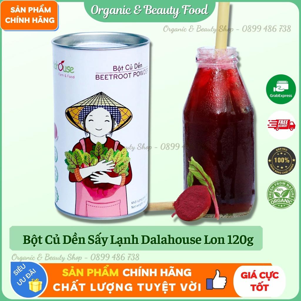 Bột Củ Dền Hữu Cơ Nguyên Chất Sấy Lạnh Dalahouse - Lon 120g - Hỗ trợ người bị gút, Thải độc gan, chống viên gan, điều hoà huyết áp ổn định.