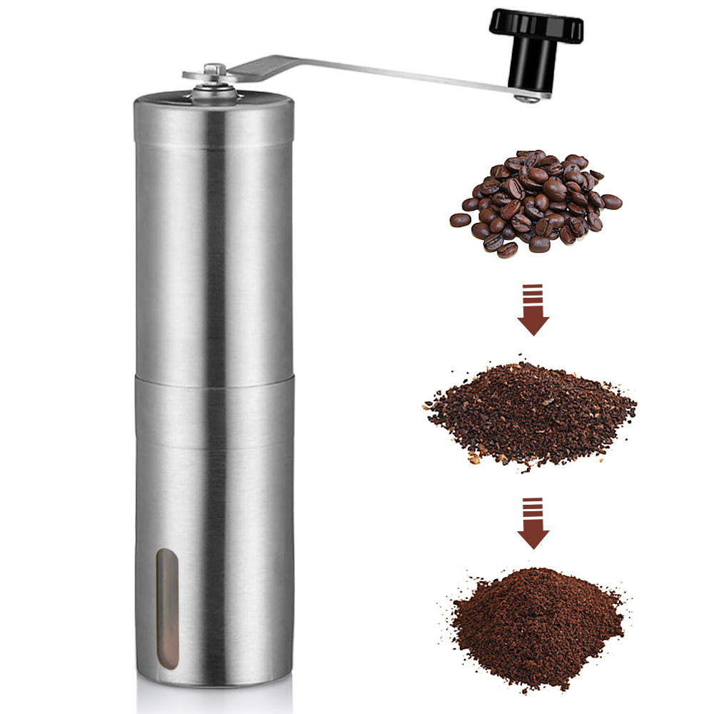 Máy xay cà phê bằng tay, bằng thép không gỉ