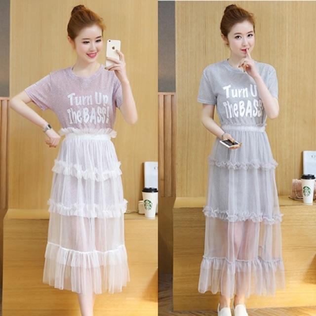 Chân váy voan dùng để phối với đầm hoặc quần short Yura Store CVV090