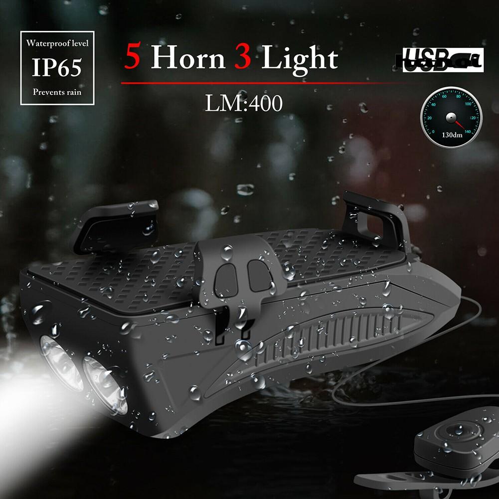 Bộ Đèn Led Gắn Ghi Đông Xe Đạp Tiện Dụng Kèm Phụ Kiện