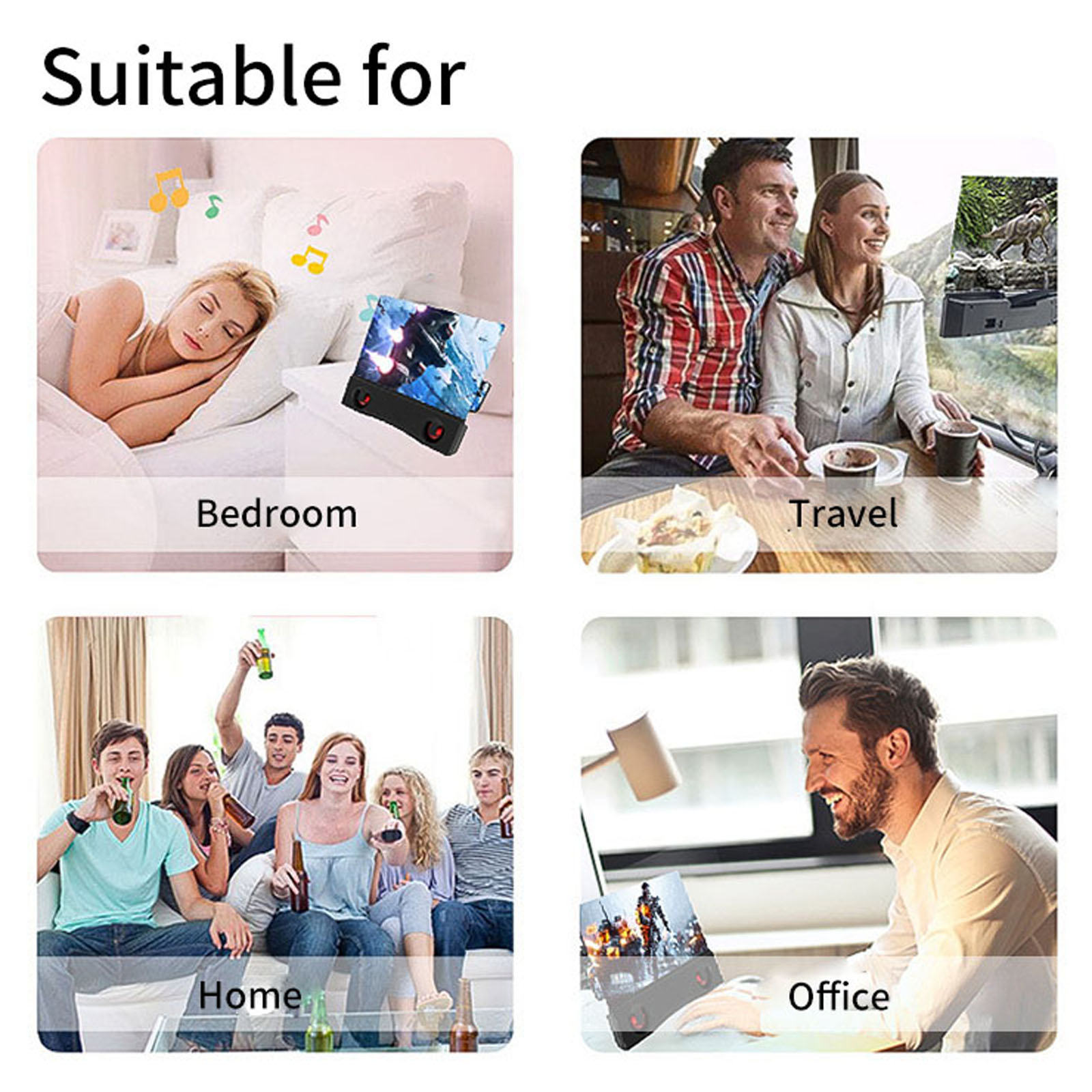 Màn Hình Điện Thoại Di Động 12 Inch Với Loa Bluetooth Có Thể Gập Lại