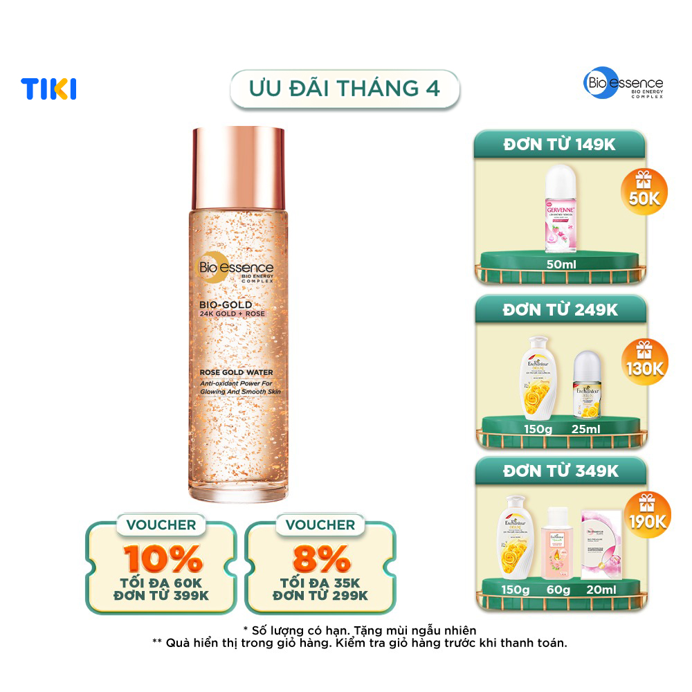 Nước dưỡng ngăn ngừa lão hóa Bio-Essence Bio-Gold Rose chiết xuất vàng 24K tinh chất hoa hồng 100ml