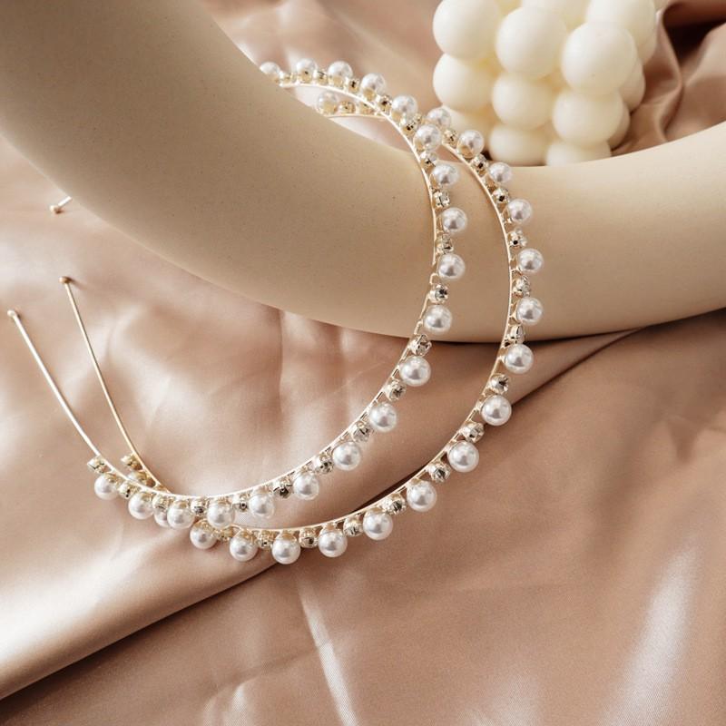 Bờm tócSOPHIE bờm ngọc trắng xược tóc thời trang Hàn Quốc