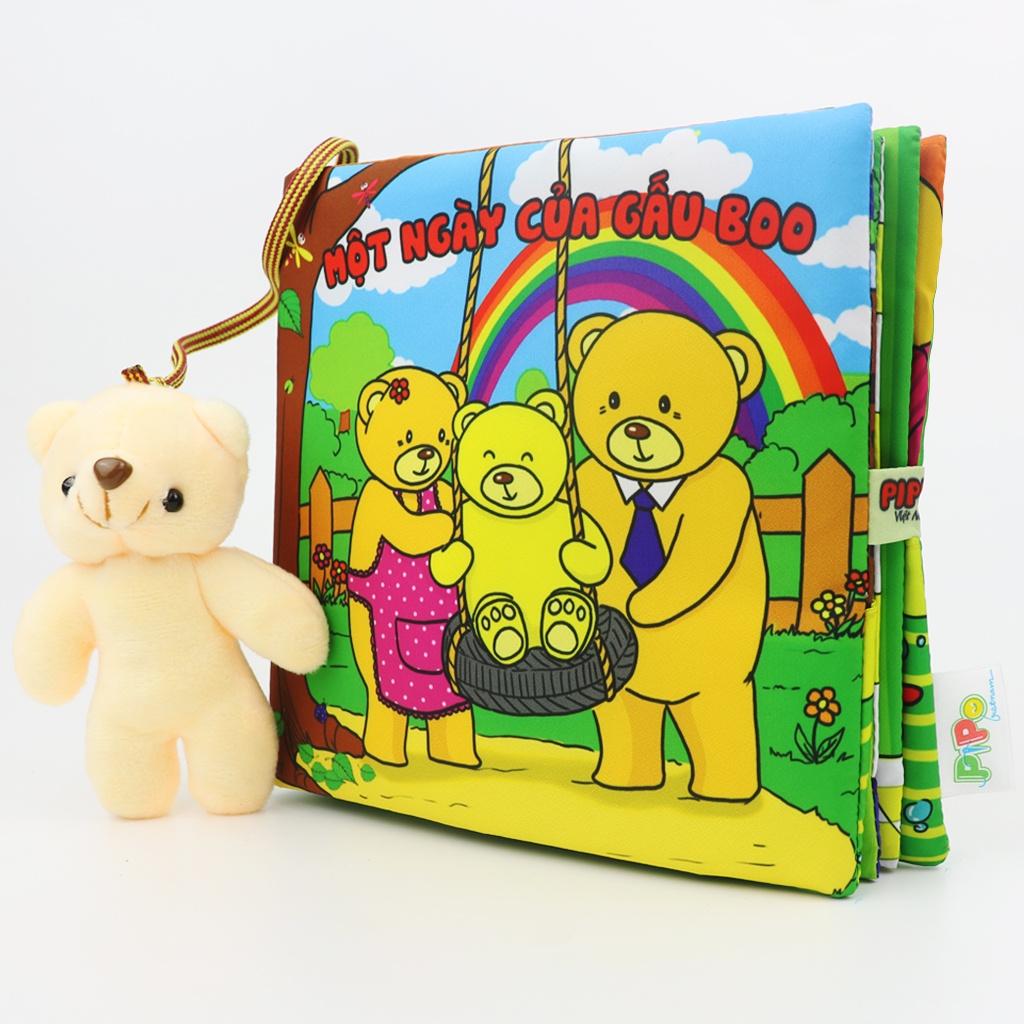 Sách vải giáo dục PiPoVietnam - Một ngày của Gấu Boo