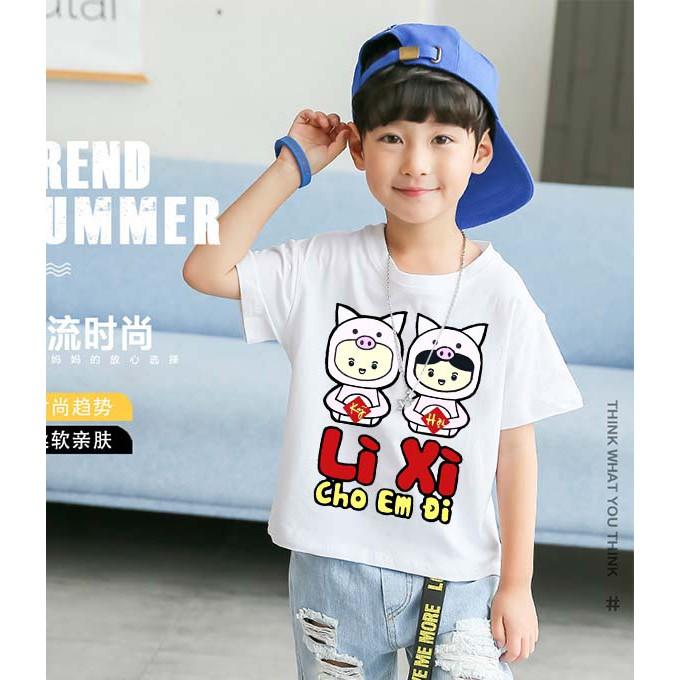 Áo thun trẻ em LÌ XÌ CHO EM ĐI siêu cute | Áo bé trai | bé gái TẾT