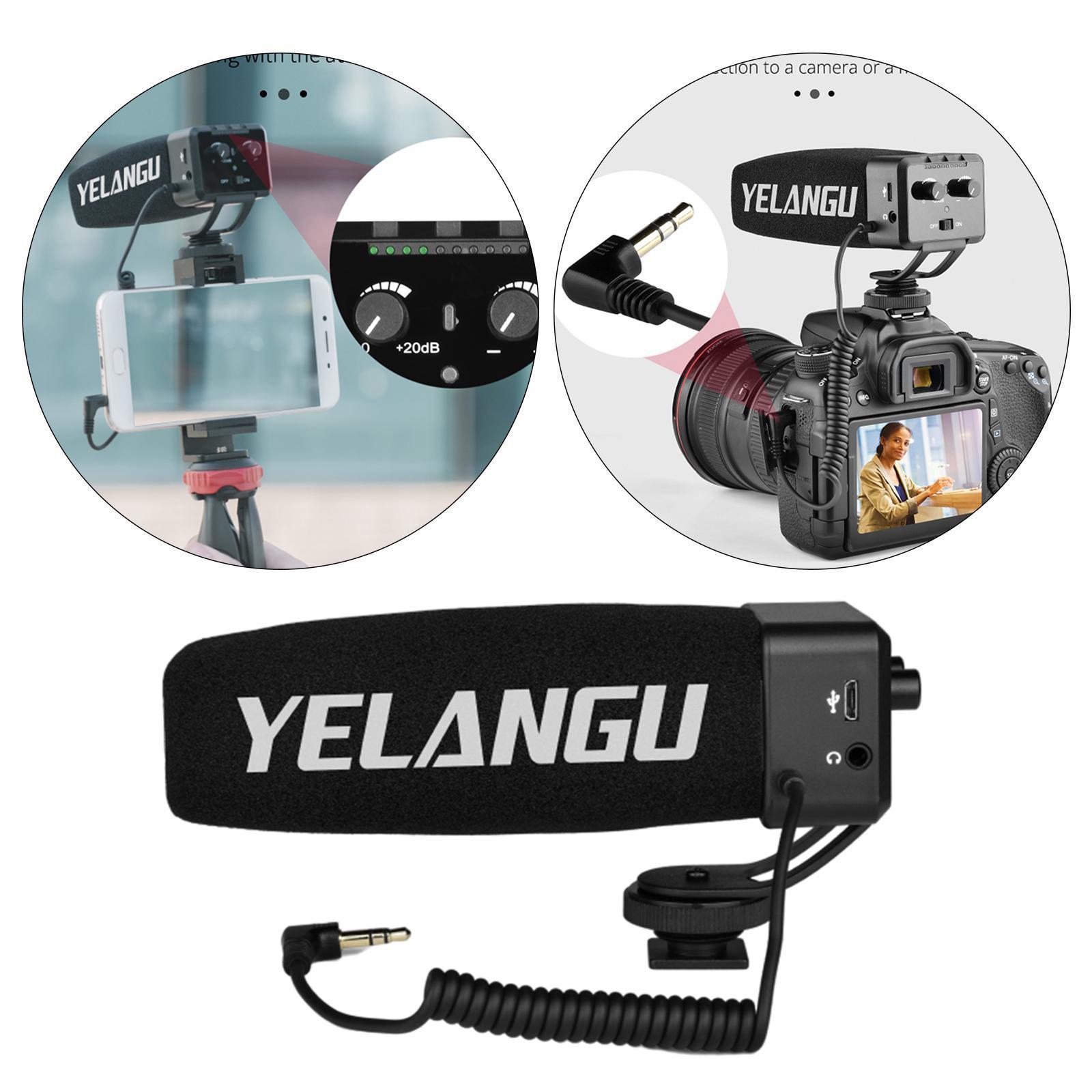 Camera Microphone Recording Video Mic for Smartphone Camera with 3.5mm Plug