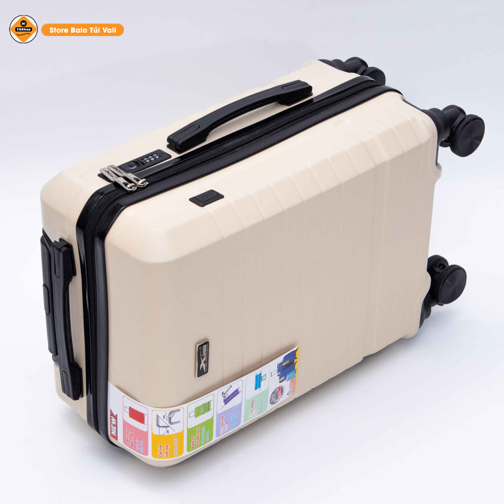 Vali Du Lịch Cao Cấp Khóa TSA &amp; Cổng USB Xbags White Titan Pro Nhựa ABS Chống Va Đập – Sang Trọng Đẳng Cấp Tiện Dụng XB 6105!
