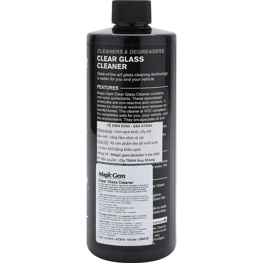 Chai Xịt Vệ Sinh Kính Clear Glass Cleaner Magic Gem G6416 (473ml)