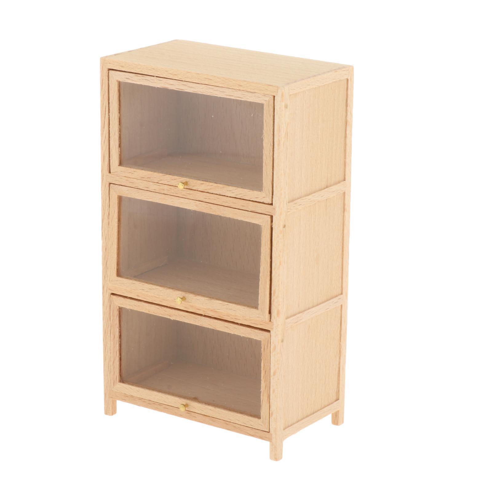 1:12 Dollhouse Furniture White Cabinet Room Bedroom Shelf