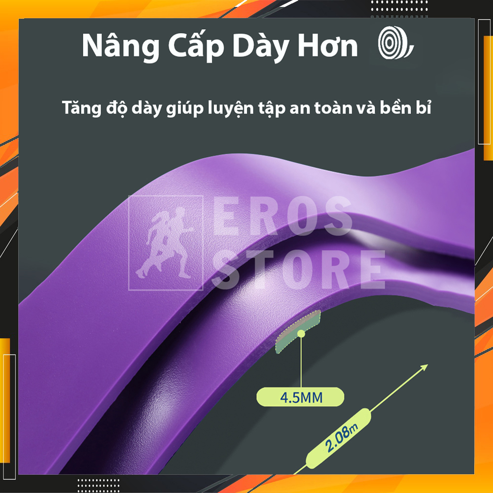 Dây kháng lực tập Gym Power Band, Dây kéo đàn hồi đa năng chính hãng Eros Store