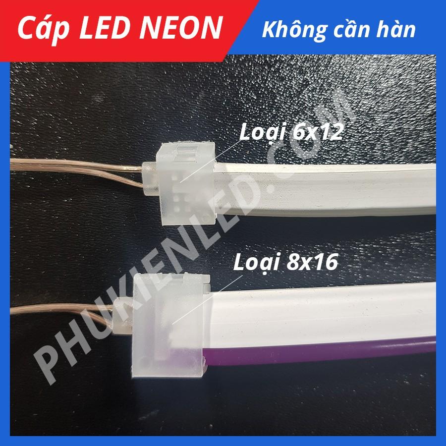 Đầu kết nối Led Neon không cần hàn chỉ cần ghim vô dây led neon