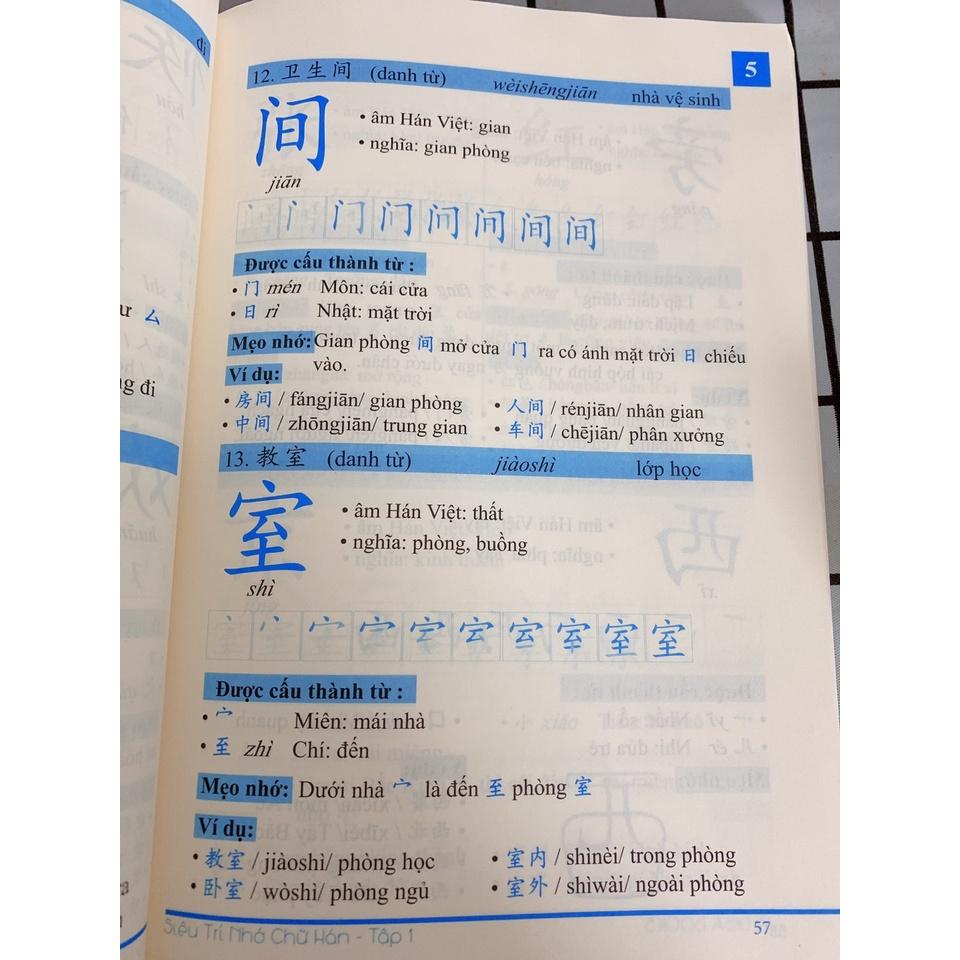Sách - Combo: Học từ vựng tiếng Trung bằng sơ đồ tư duy +Siêu trí nhớ chữ Hán tập 01 in màu