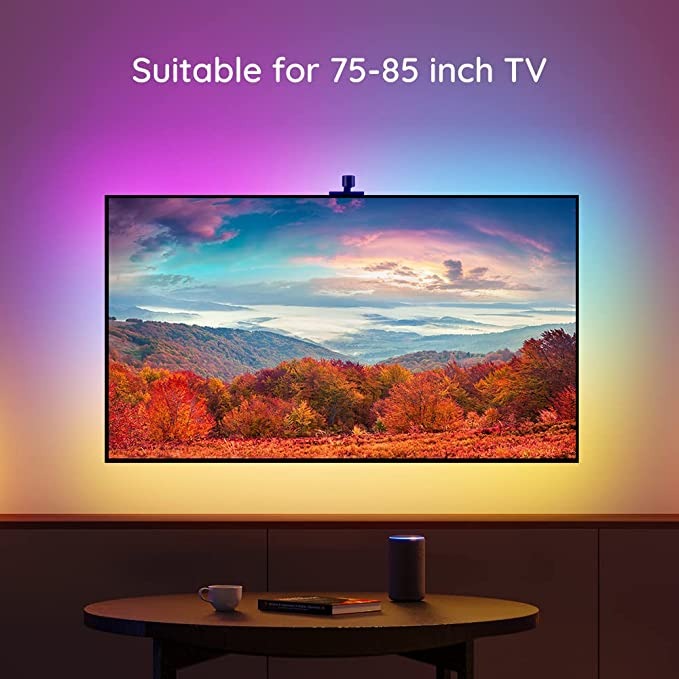 Dây đèn LED trang trí TV Govee Immersion WiFi TV Backlights H6199 | Led thông minh cho rạp phim tại gia, cảm biến âm thanh, công nghệ màu RGBIC| Hàng chính hãng