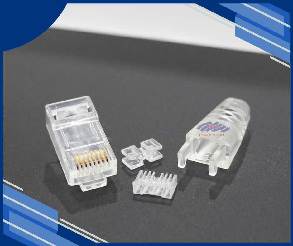 Đầu bấm mạng RJ45 UTP CAT6 (100 cái) - Corning - Hàng nhập khẩu