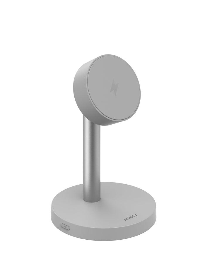 Đế Sạc Không Dây Aukey LC-MC111 MagFusion 1X (Qi2 15W) Chân Đế Gập - Hàng Chính Hãng