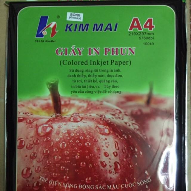 SALE!!! Giấy In Phun Kim Mai 1 Mặt A4 Đl135g