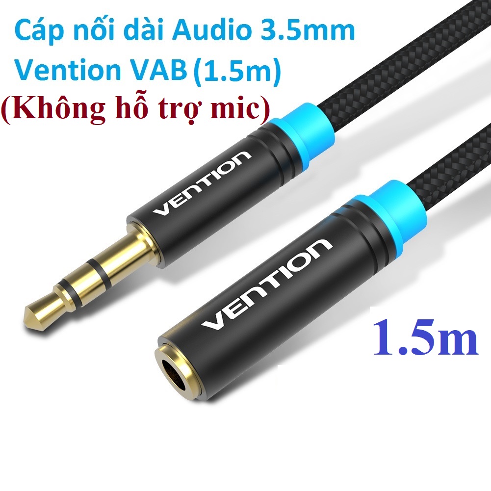 Cáp nối dài cổng Audio 3.5mm Vention VAB (không hỗ trợ mic) _ Hàng chính hãng