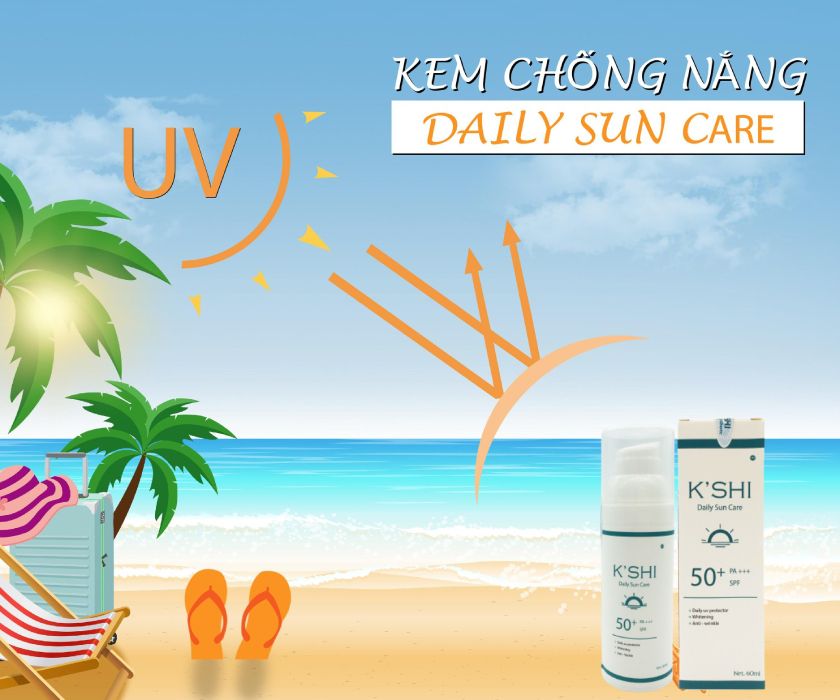 Kem Chống Nắng K'shi Bảo Vệ Tối Ưu, Nâng Tông Tự Nhiên Và Dưỡng Trắng Da Với SPF 50+ PA+++ 60ml