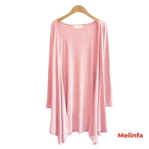 Áo khoác ngoài cardigan dáng dài vải Modal (gỗ Sồi) phong cách thanh lịch trẻ trung mã VAA0299