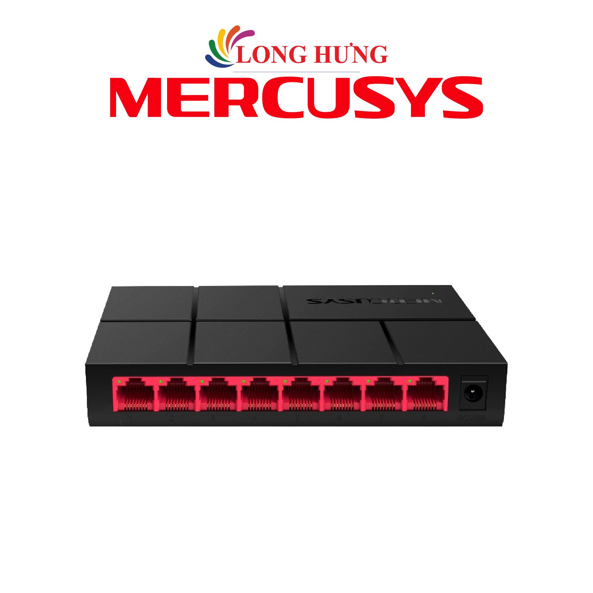 Switch Mercusys 8-Port 10/100/1000Mbps Desktop Switch MS108G - Hàng chính hãng