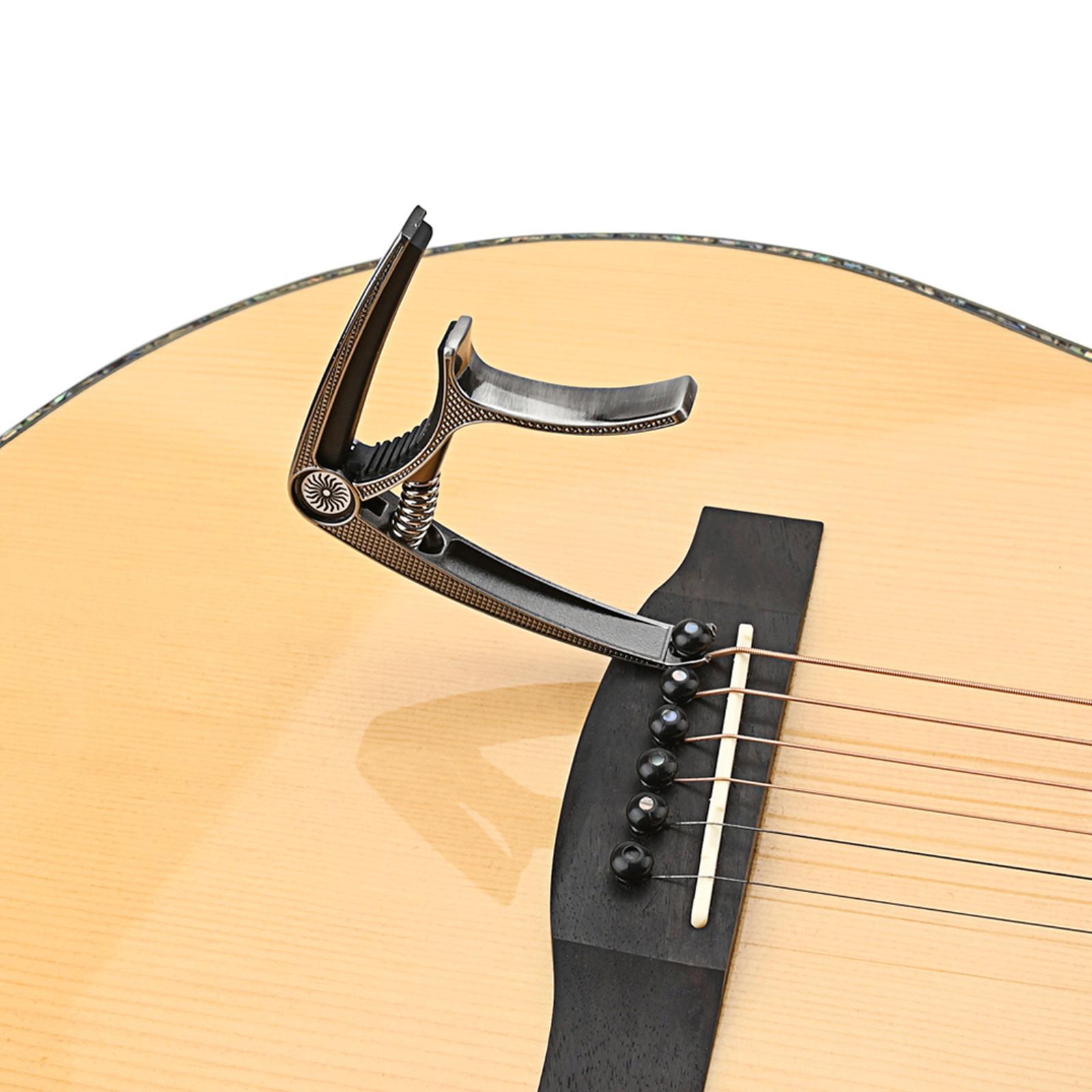 Guitar Capo Acoustic Clip Quick Change Clamp Key for Electric Guitar Ukulele