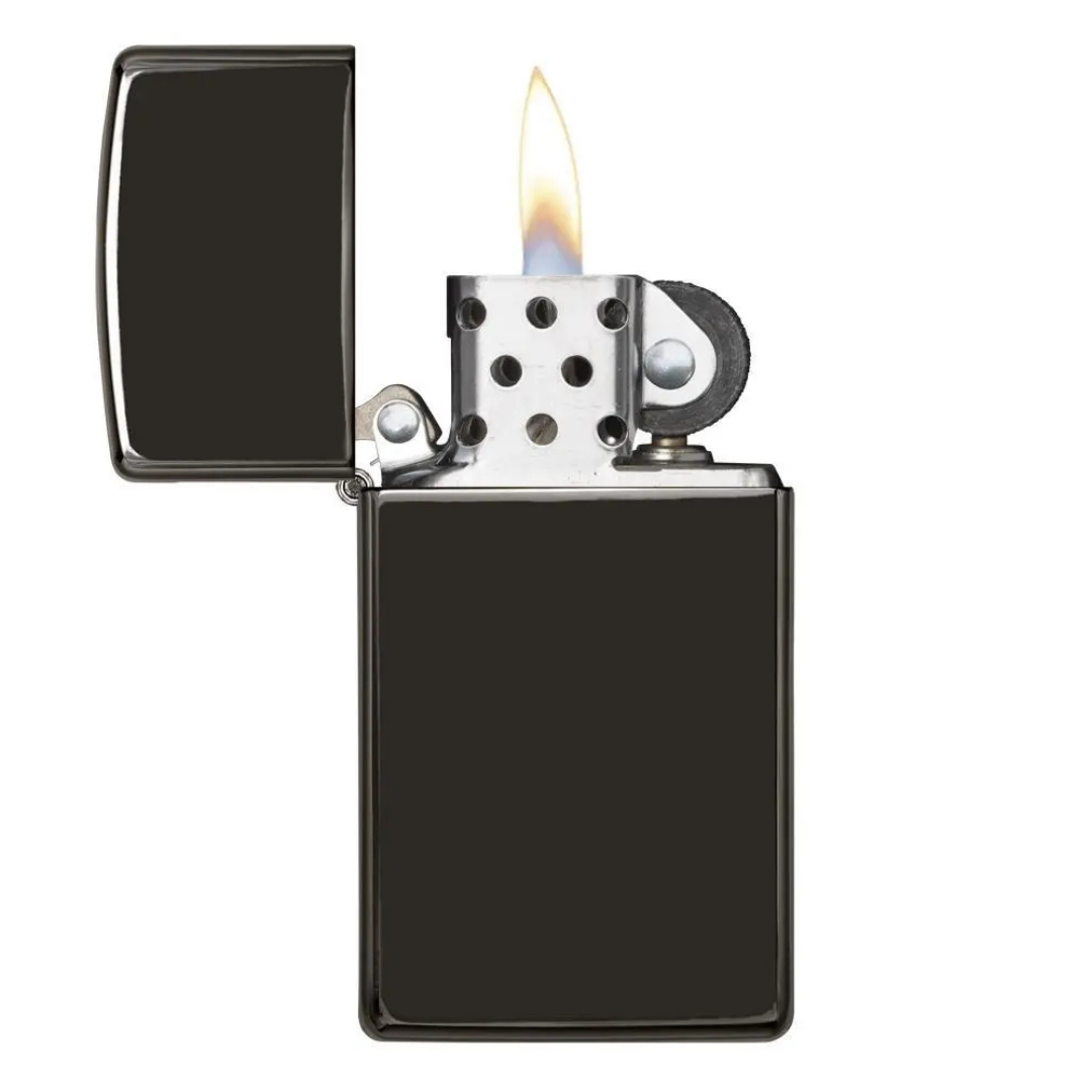 Bật Lửa Zippo Chính Hãng Mỹ Slim High Polish Black Đen Bóng Gương