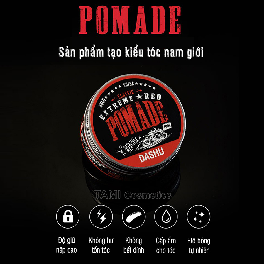 Pomade tạo kiểu tóc DASHU Extreme Red 100g sáp vuốt tóc nam Giữ nếp tốt phù hợp cho tóc xoăn JN-PM03